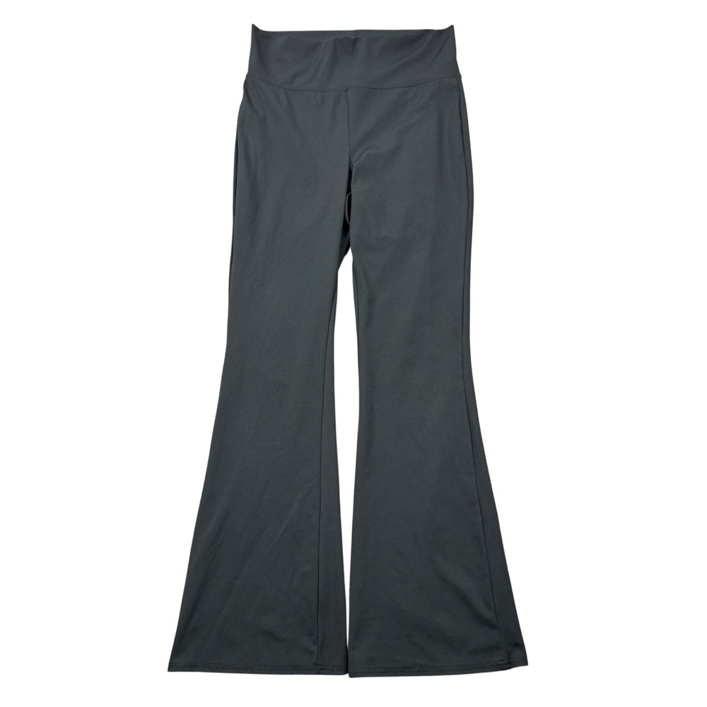 HM Divided Womens Medium Black High Waisted Flare Wide Leg Leggings Yoga Pants